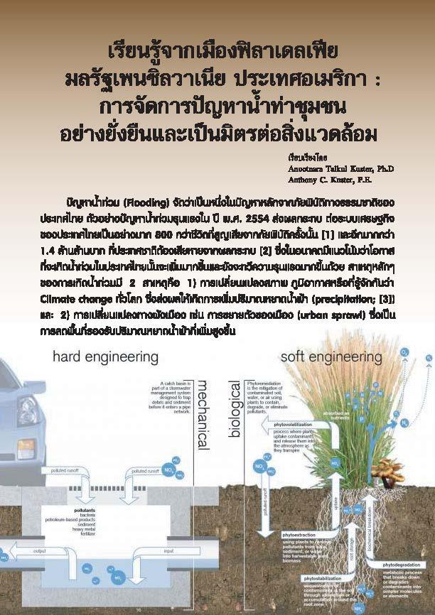 เรียนรู้จากเมืองฟิลาเดลเฟีย มลรัฐเพนซิลวาเนีย ประเทศอเมริกา : การจัดการปัญหาน้ำท่าชุมชมอย่างยั่งยืนและเป็นมิตรต่อสิ่งแวดล้อม